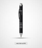 ein Stift mit ein schwarz Deckel und ein Weiß Hintergrund vektor