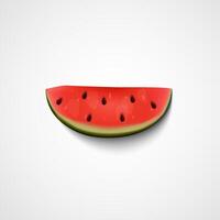ein Scheibe von Wassermelone auf ein Weiß Hintergrund vektor