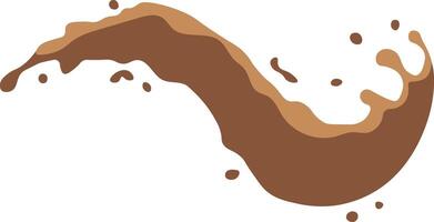 choklad stänk i tecknad serie stil. liten droppe choklad. illustration på vit bakgrund vektor