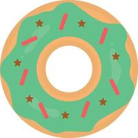 Süss Donuts Illustration. köstlich Snack. mit Schokolade, Macha, und Rosa glasiert Snack auf Weiß Hintergrund. vektor