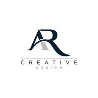 Initiale Brief ar Typografie Logo Design vektor