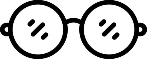 schwarz Linie Symbol zum Brille spez vektor