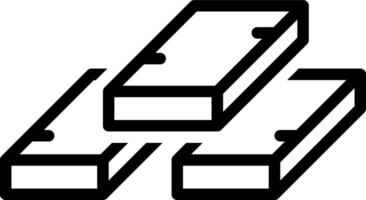 schwarz Linie Symbol zum Bauholz vektor