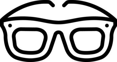 schwarz Linie Symbol zum Brille spez vektor