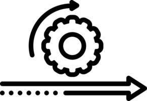 schwarz Linie Symbol zum Fortschritt vektor