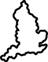 svart linje ikon för England vektor