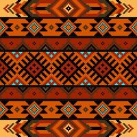 Stammes- nahtlos Muster. geometrisch ethnisch traditionell Rand Dekoration zum Hintergrund, Hintergrund, Illustration, Textil, Stoff, Kleidung , Batik, Teppich, Stickerei ,Stricken. vektor