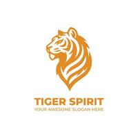 genial Tiger Geist Logo Design vektor