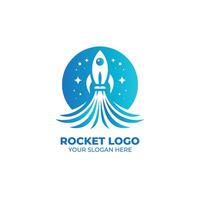 genial Rakete Startprogramm Logo Design vektor