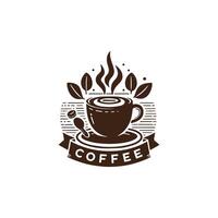 retro Kaffee Geschäft Logo Design vektor