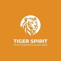 genial Tiger Geist Logo Design vektor