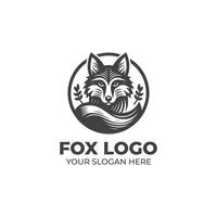 retro und Jahrgang Fuchs Logo Design vektor