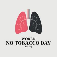 värld Nej tobak dag 31: a Maj vektor