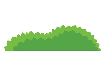 buske platt illustration. grön sommar landskap. utomhus- skog naturlig miljö. vår lövverk element. gräs dekoration isolerat på vit vektor