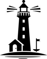 Leuchtturm Silhouette Logo vektor