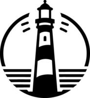Leuchtturm Silhouette Logo vektor