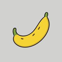 Banane Symbol Illustration. eben Design Bananen Frucht. vektor