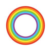 Regenbogen Farben Kreise Rahmen Logo Kunst vektor
