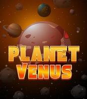 Plakatgestaltung des Planeten Venus vektor
