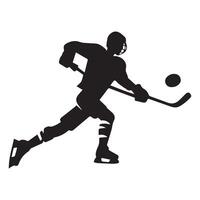 Eishockey Silhouette schwarz eben Illustration. vektor