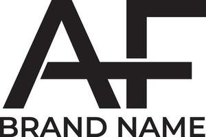 Alphabet Brief af, atf Logo Design vektor