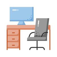 Arbeitsplatz Symbol, Arbeit Umgebung Symbol, Büro Raum Symbol, bereit zu verwenden vektor