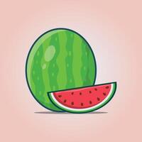 färsk vattenmelon frukt illustration design vektor