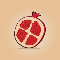 Sommer- tropisch Früchte zum gesund Lebensstil. Granatapfel Obst Illustration. vektor