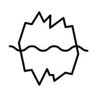 isberg linje ikon vektor