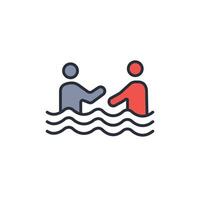 schwimmen Symbol. .bearbeitbar Hub.linear Stil Zeichen zum verwenden Netz Design, Logo, Symbol Illustration. vektor