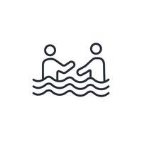 schwimmen Symbol. .bearbeitbar Hub.linear Stil Zeichen zum verwenden Netz Design, Logo, Symbol Illustration. vektor