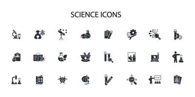 vetenskap ikon set..redigerbar stroke.linjär stil tecken för använda sig av webb design, logo.symbol illustration. vektor
