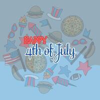 4:e av juli oberoende dag av amerika. frihet USA baner vektor