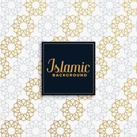 islamisch golden Muster Design Hintergrund vektor