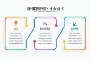 drei Schritte modern Infografik Design Vorlage vektor