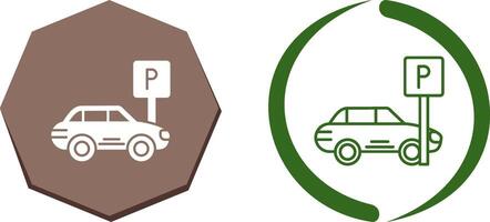 Parkplatz-Icon-Design vektor