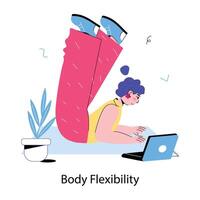 trendig kropp flexibilitet vektor