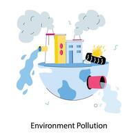 trendig miljö förorening vektor