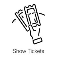 modisch Show Tickets vektor