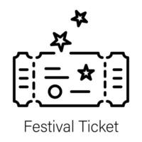 modisch Festival Fahrkarte vektor