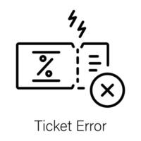 modisch Fahrkarte Error vektor