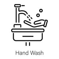 trendig hand tvätta vektor