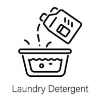 trendig tvätt rengöringsmedel vektor