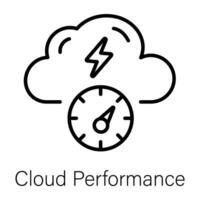 trendige Cloud-Performance vektor