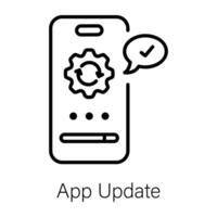trendig app uppdatering vektor