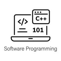 Trendige Softwareprogrammierung vektor