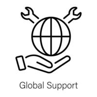 trendige globale Unterstützung vektor