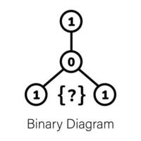 modisch binär Diagramm vektor