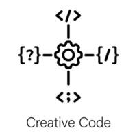 modisch kreativ Code vektor