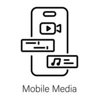 trendig mobil media vektor